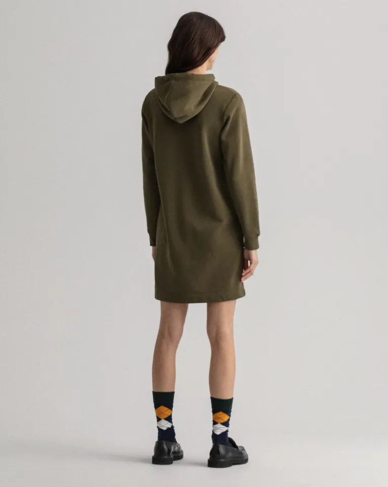 Archive Shield Hoodie Dress - Racing Green