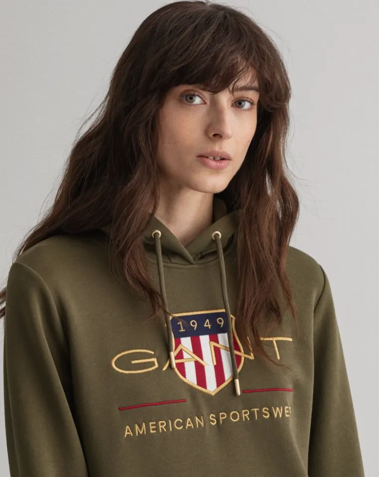 Archive Shield Hoodie Dress - Racing Green