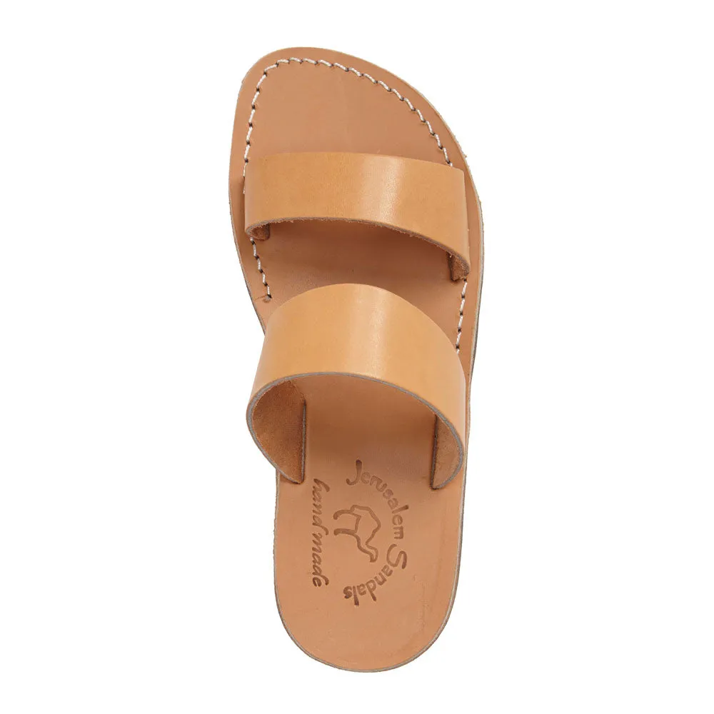 Aviv - Leather Double Strap Sandal | Tan