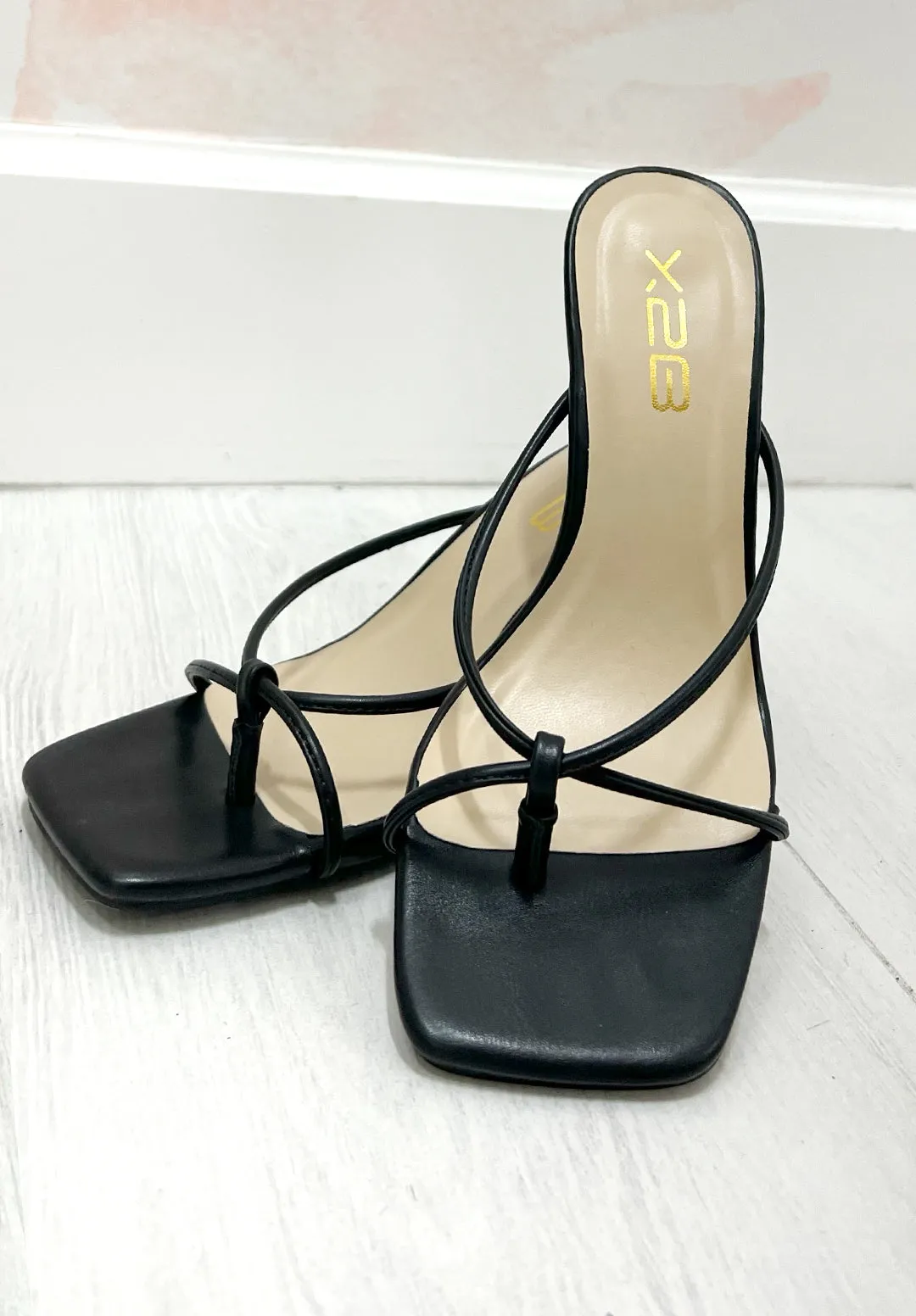 Black Strappy Heel