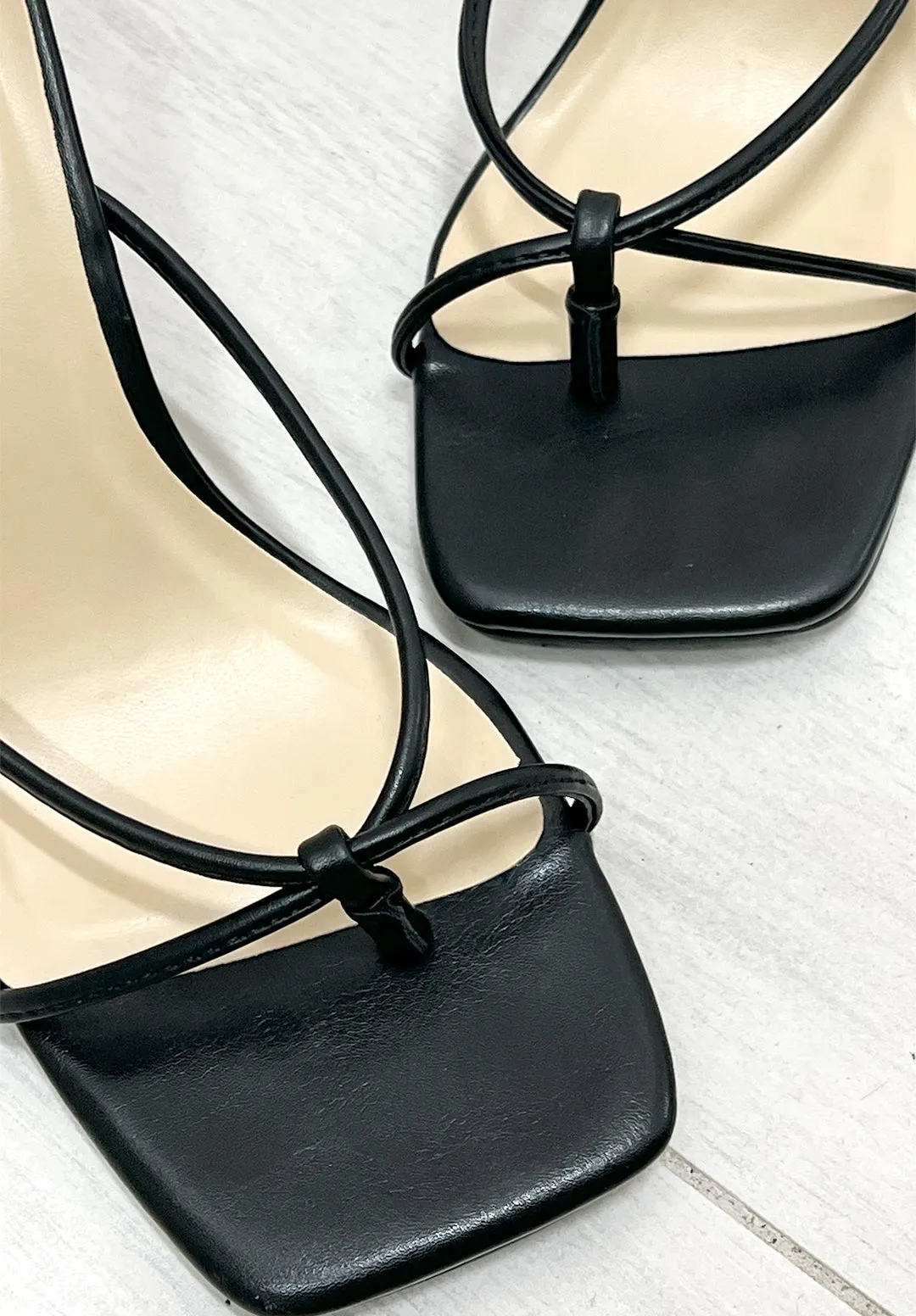Black Strappy Heel