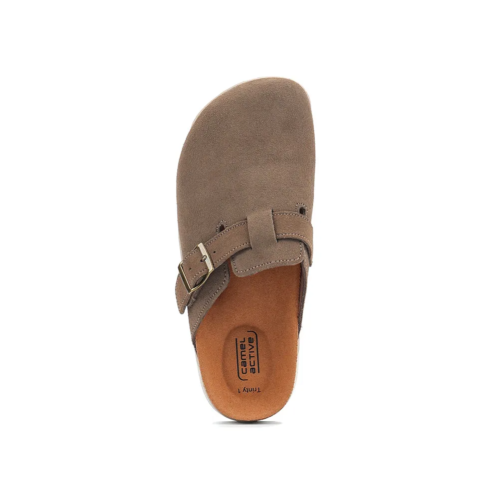 camel active Women Trinity 1 Buckled Clogs Sandals -752407-CV01SV-33-COFFEE