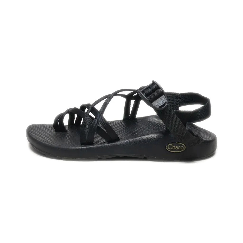 Chaco Flat Sandals Fabric Black Colour For Women
