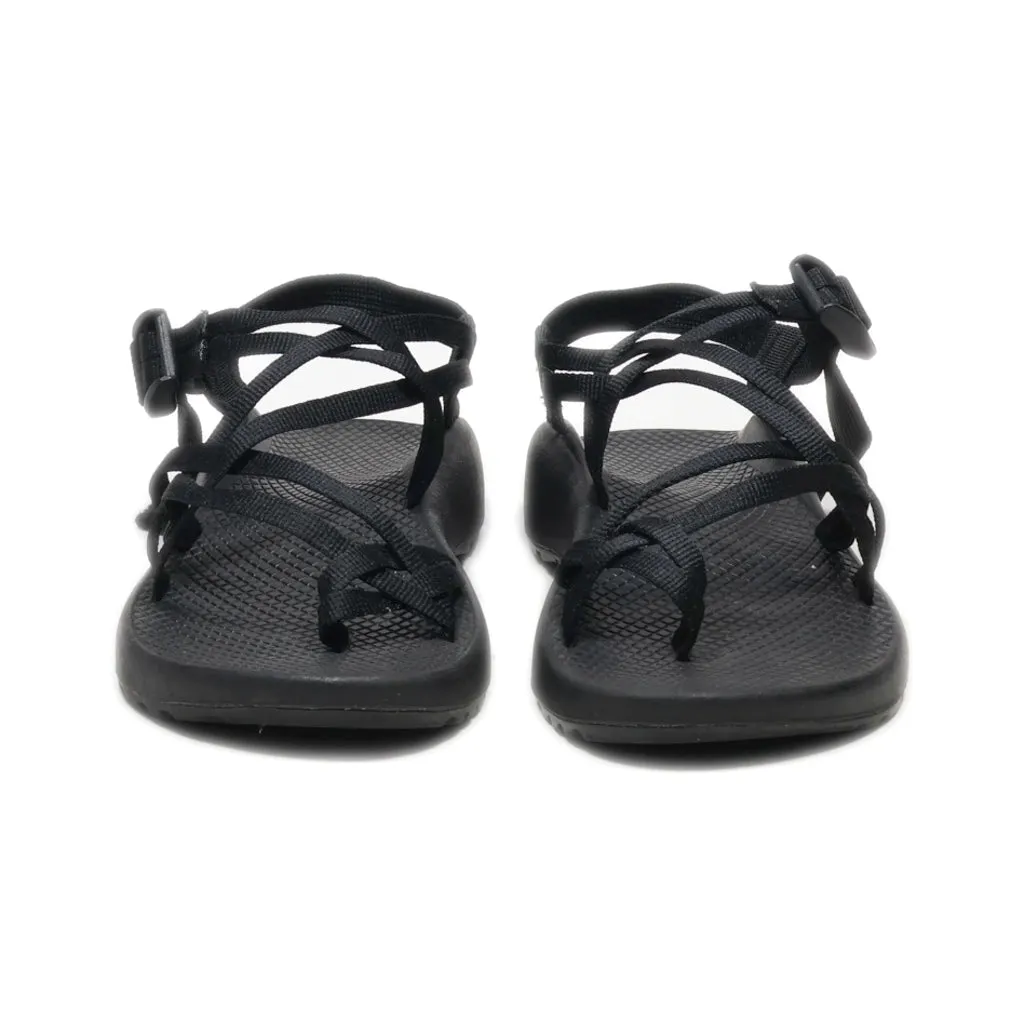 Chaco Flat Sandals Fabric Black Colour For Women