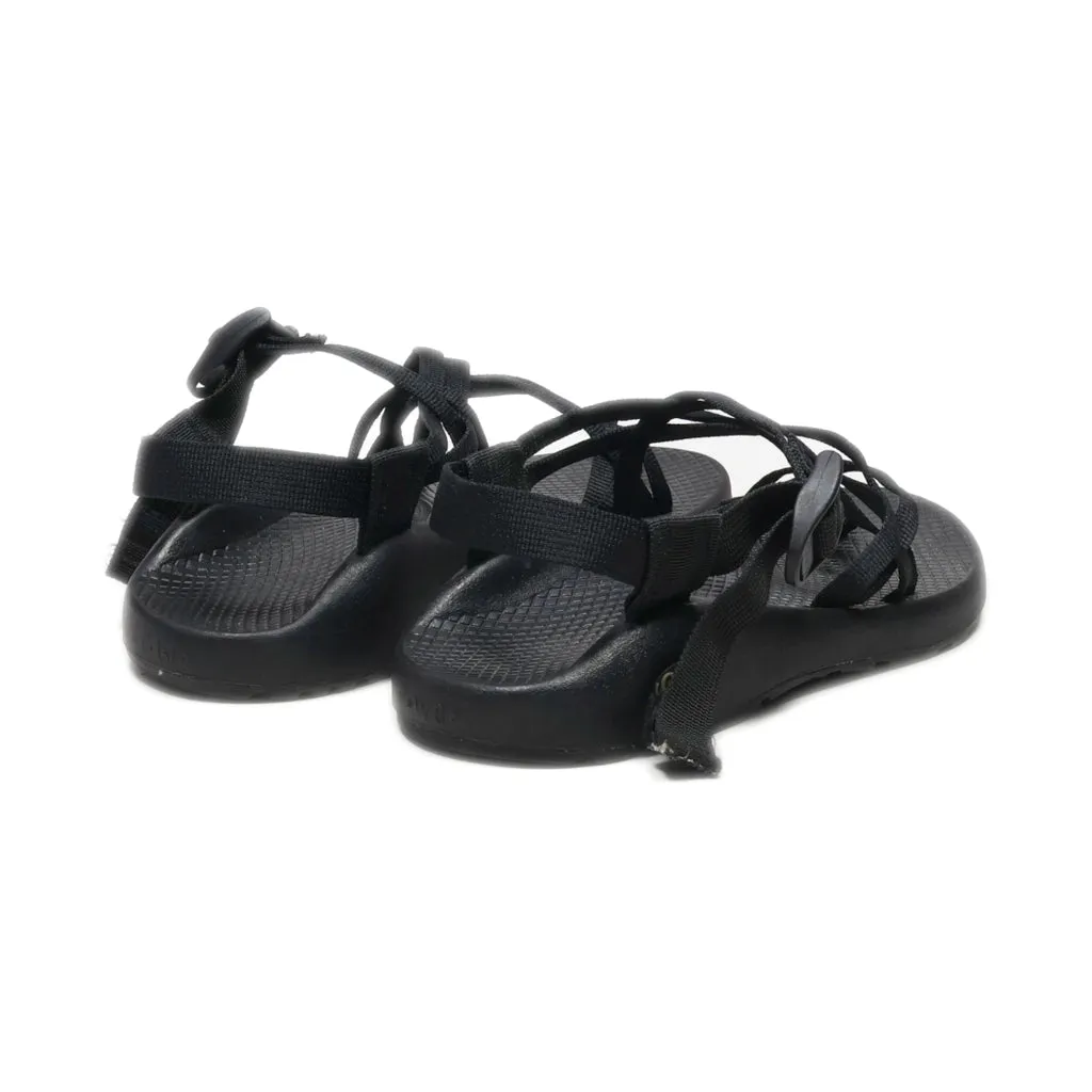 Chaco Flat Sandals Fabric Black Colour For Women