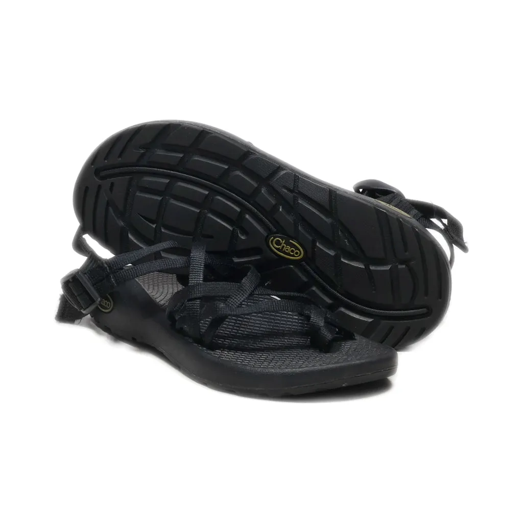 Chaco Flat Sandals Fabric Black Colour For Women