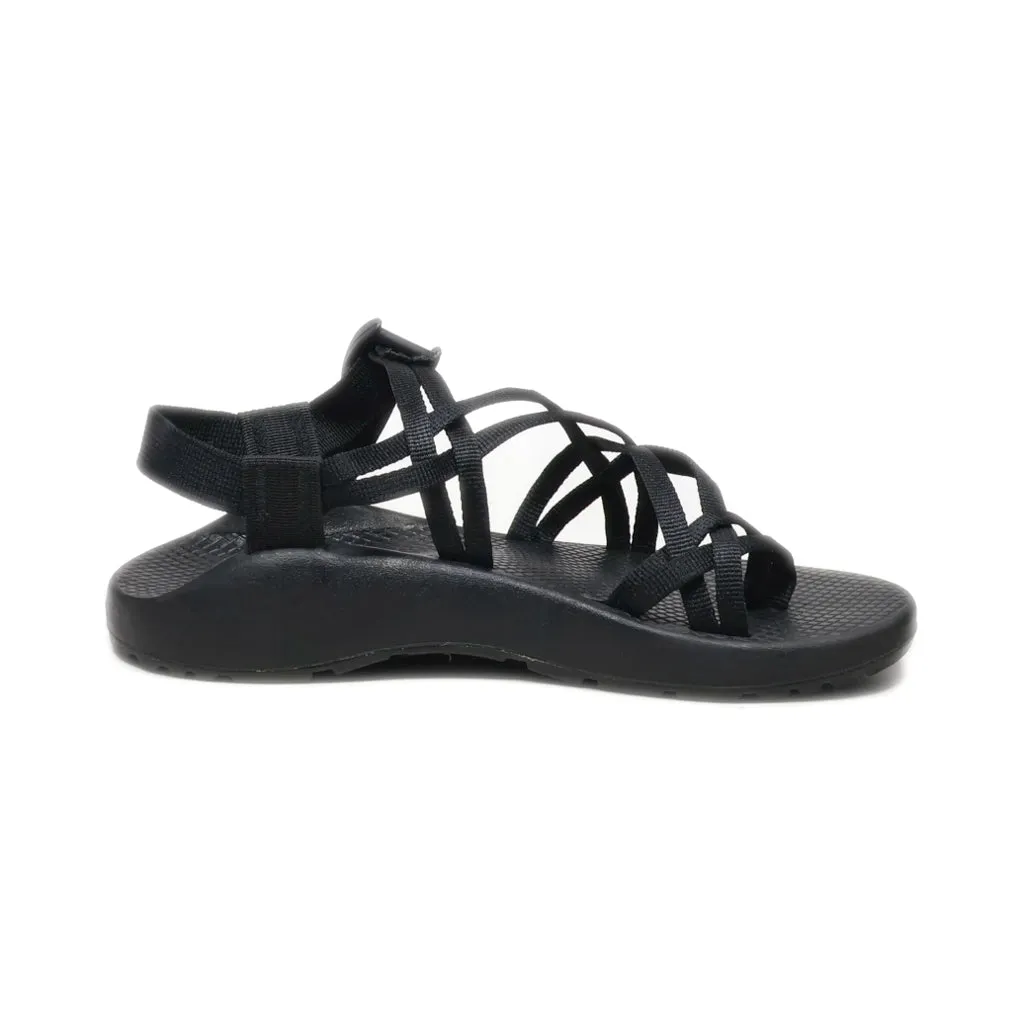 Chaco Flat Sandals Fabric Black Colour For Women