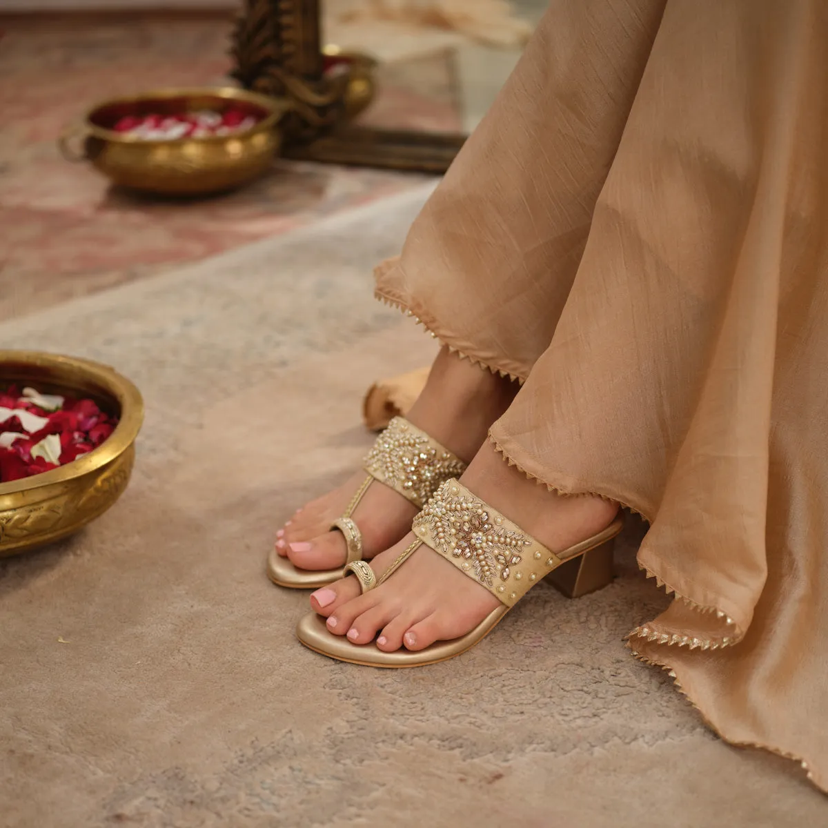 Elka Embroidered Heels
