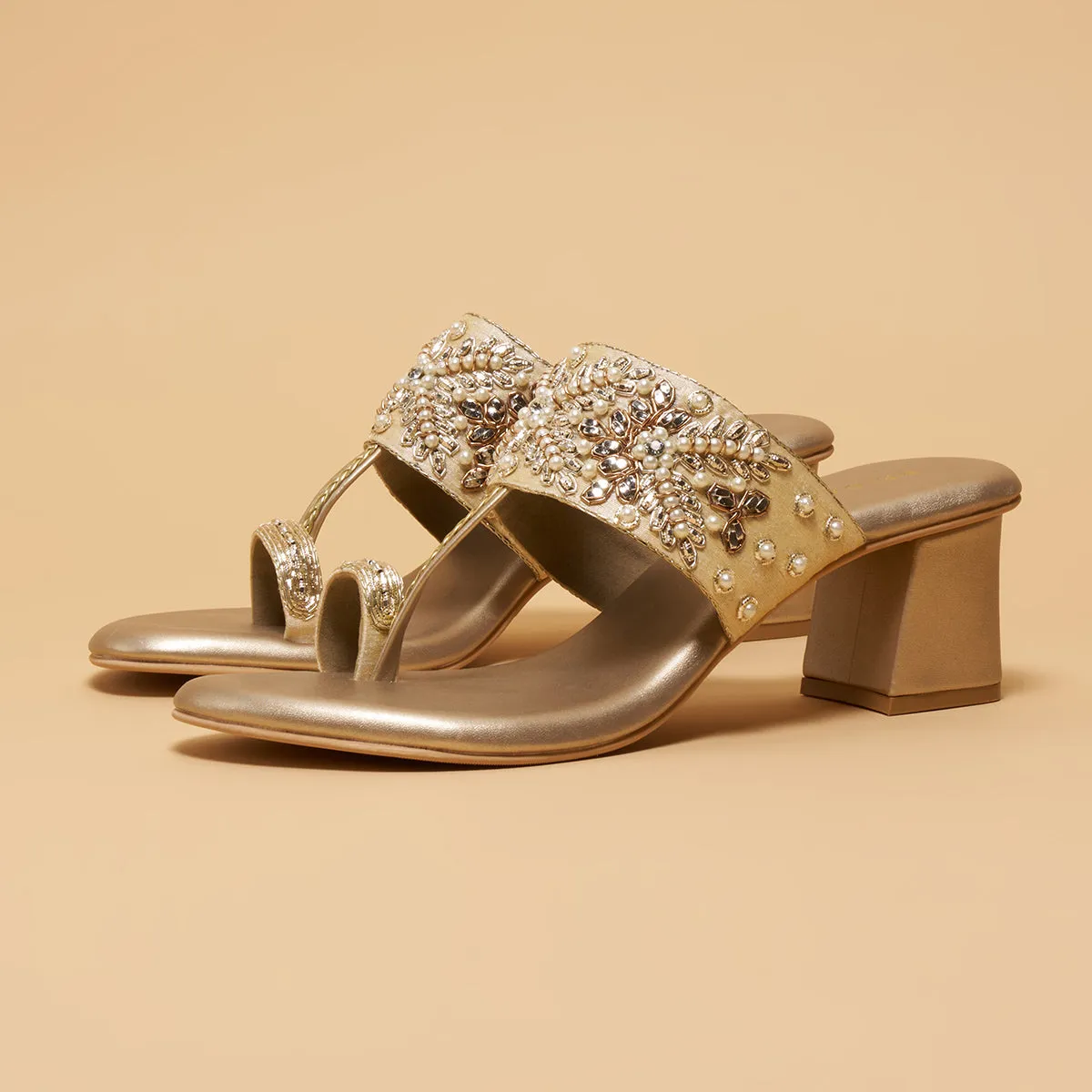 Elka Embroidered Heels