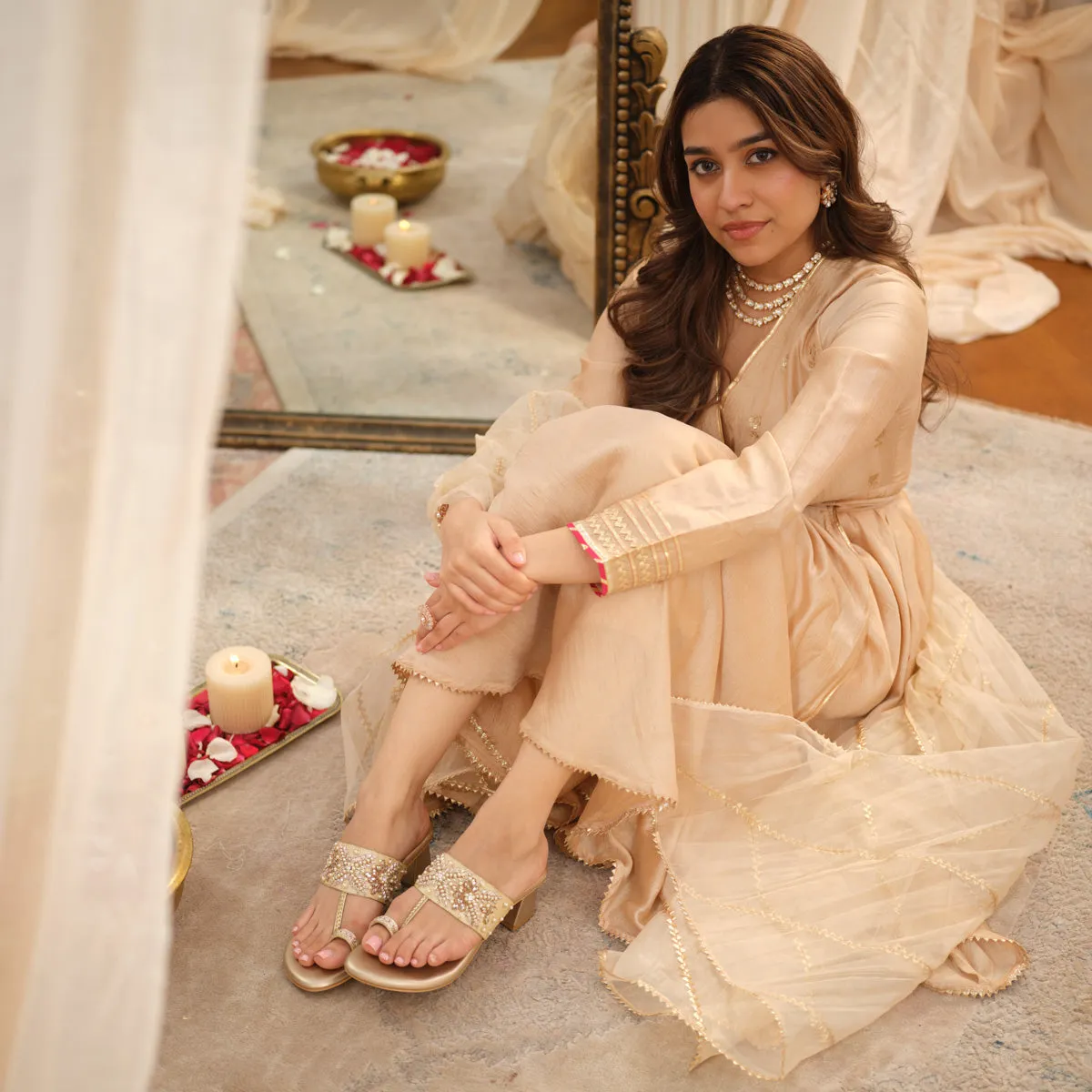 Elka Embroidered Heels