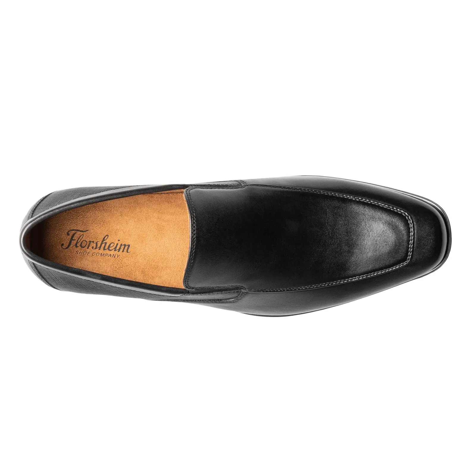 Florsheim Jackson Moc Toe Venetian Loafers for Men - Leather Upper, Squared Toe Closure, Slip-On Style, and Classy Footwear Black 9 M (D)
