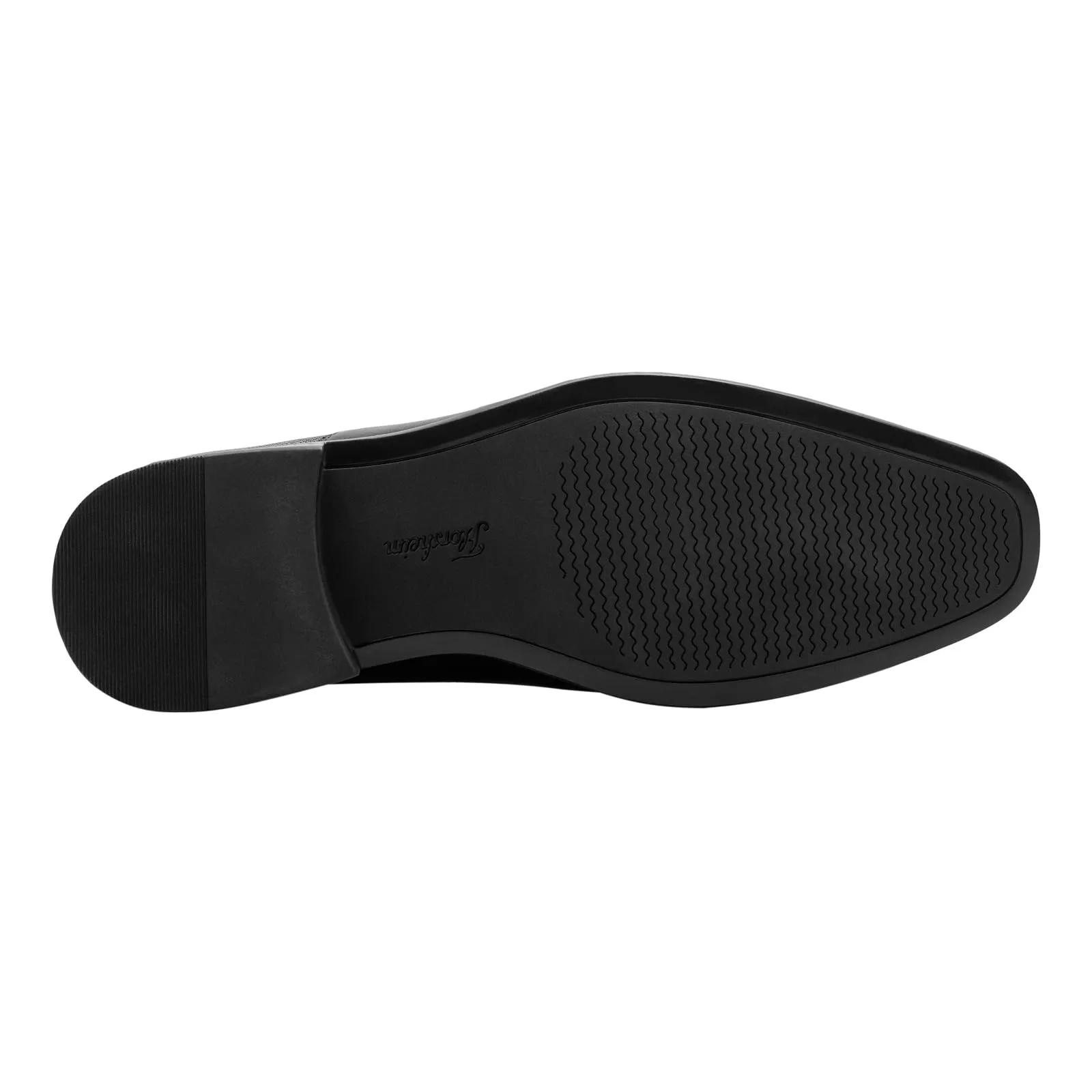 Florsheim Jackson Moc Toe Venetian Loafers for Men - Leather Upper, Squared Toe Closure, Slip-On Style, and Classy Footwear Black 9 M (D)