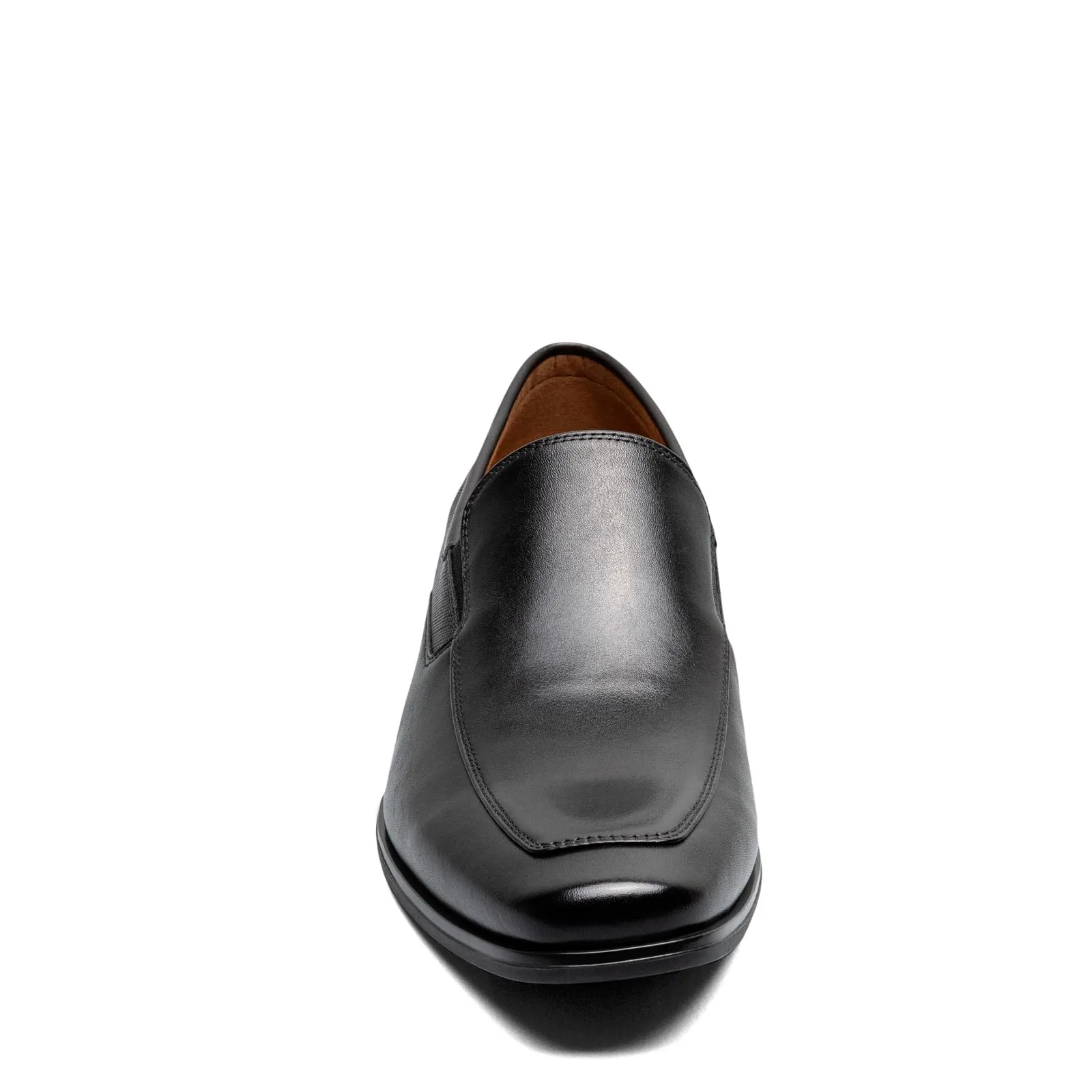 Florsheim Jackson Moc Toe Venetian Loafers for Men - Leather Upper, Squared Toe Closure, Slip-On Style, and Classy Footwear Black 9 M (D)