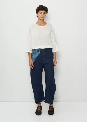 Gusset Wide Denim Trousers
