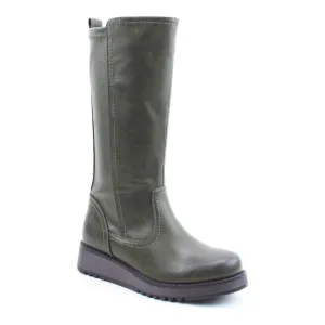 Heavenly Feet Luna Long Boot with zip KHAKI