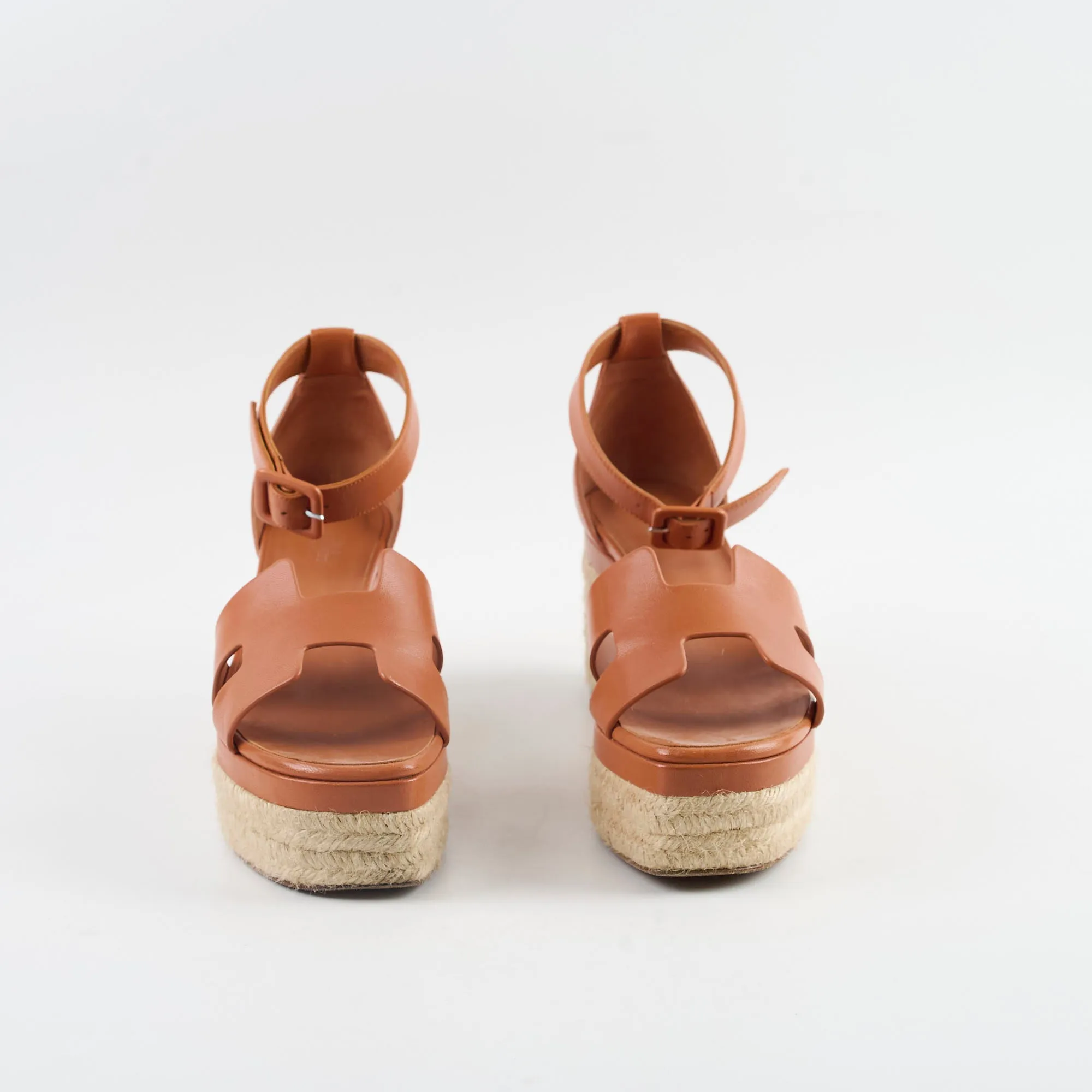 Hermes Elda Espadrilles Marron Glaise Size 38