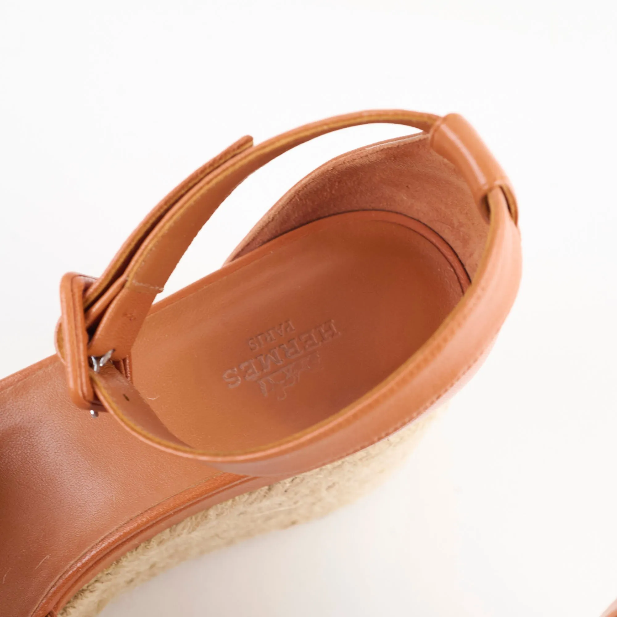 Hermes Elda Espadrilles Marron Glaise Size 38