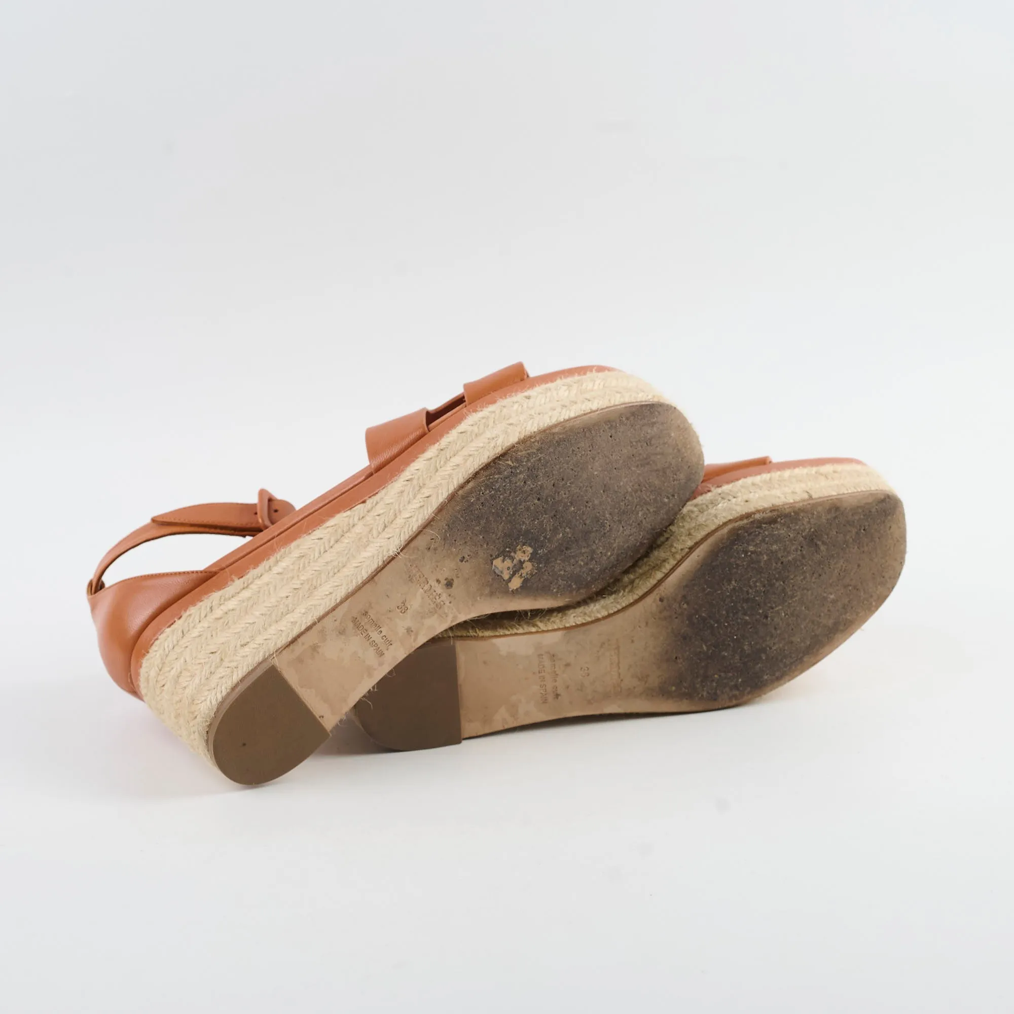 Hermes Elda Espadrilles Marron Glaise Size 38