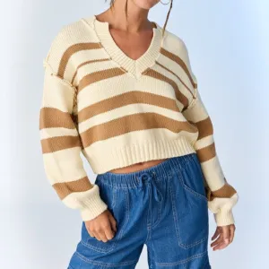 Joyce Cropped Striped Sweater
