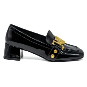 Loafers με Τακούνι και Τόκα - Μαύρο Λουστρίν