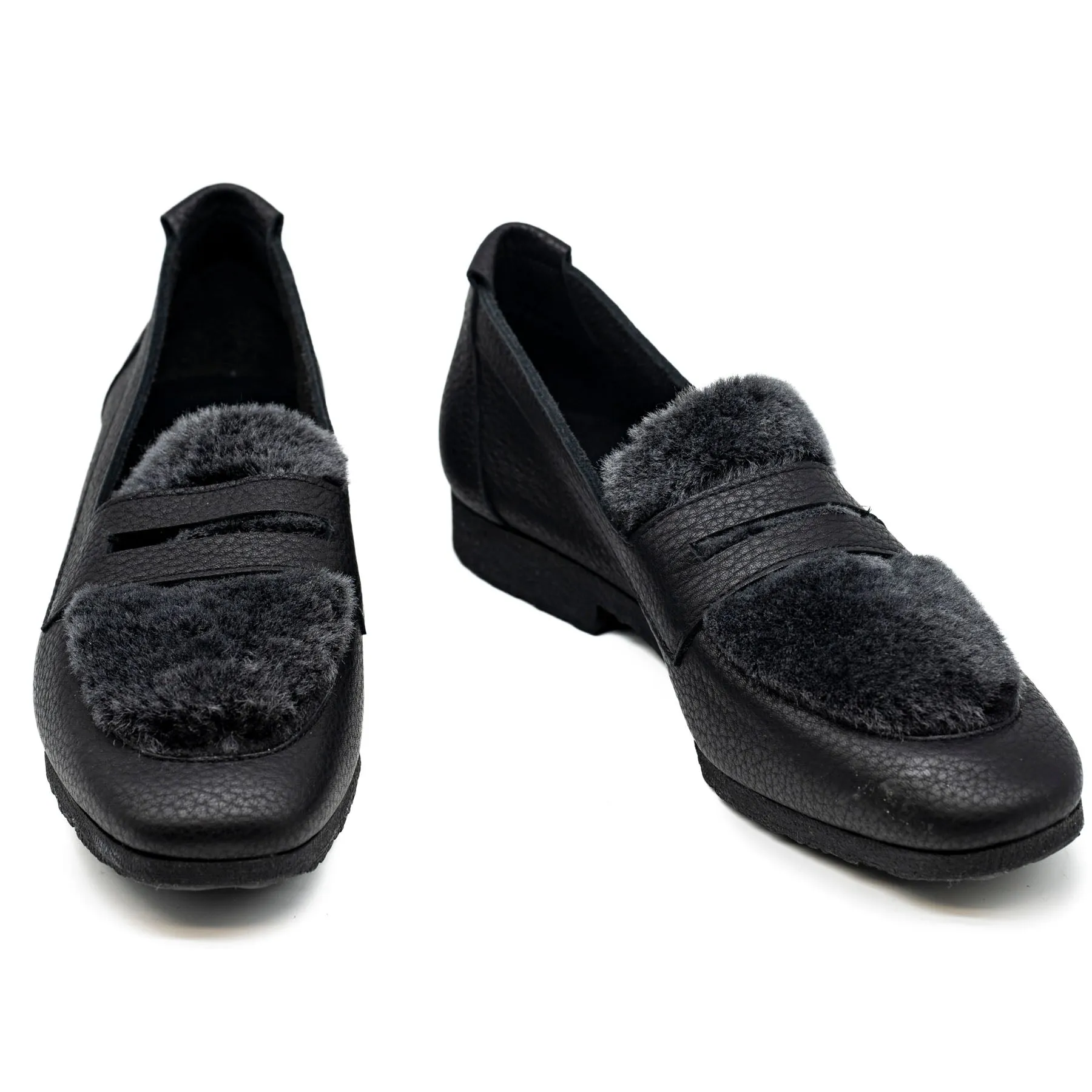 Loafers με Γούνα - Noir