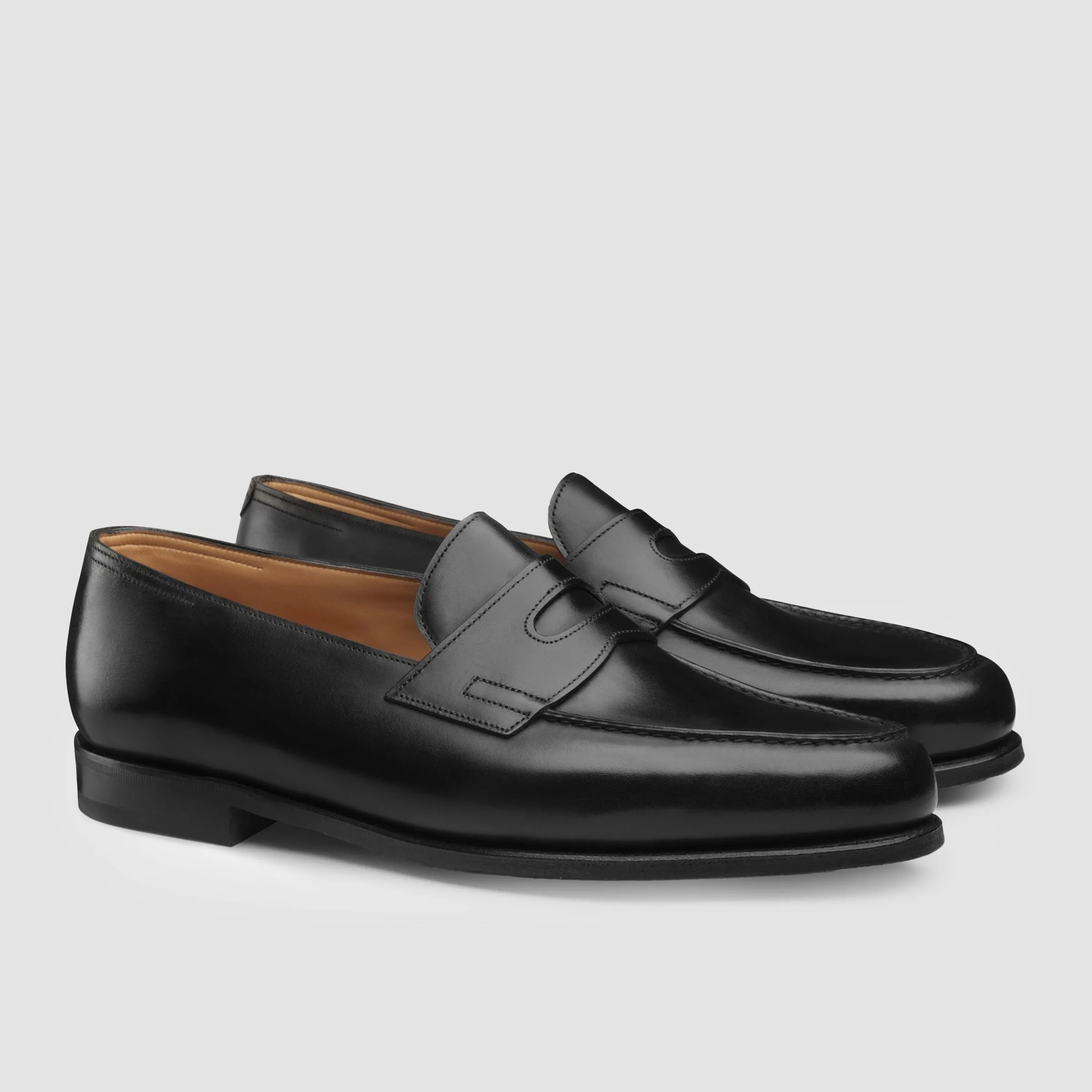 Lopez, Black Calf, Leather Sole