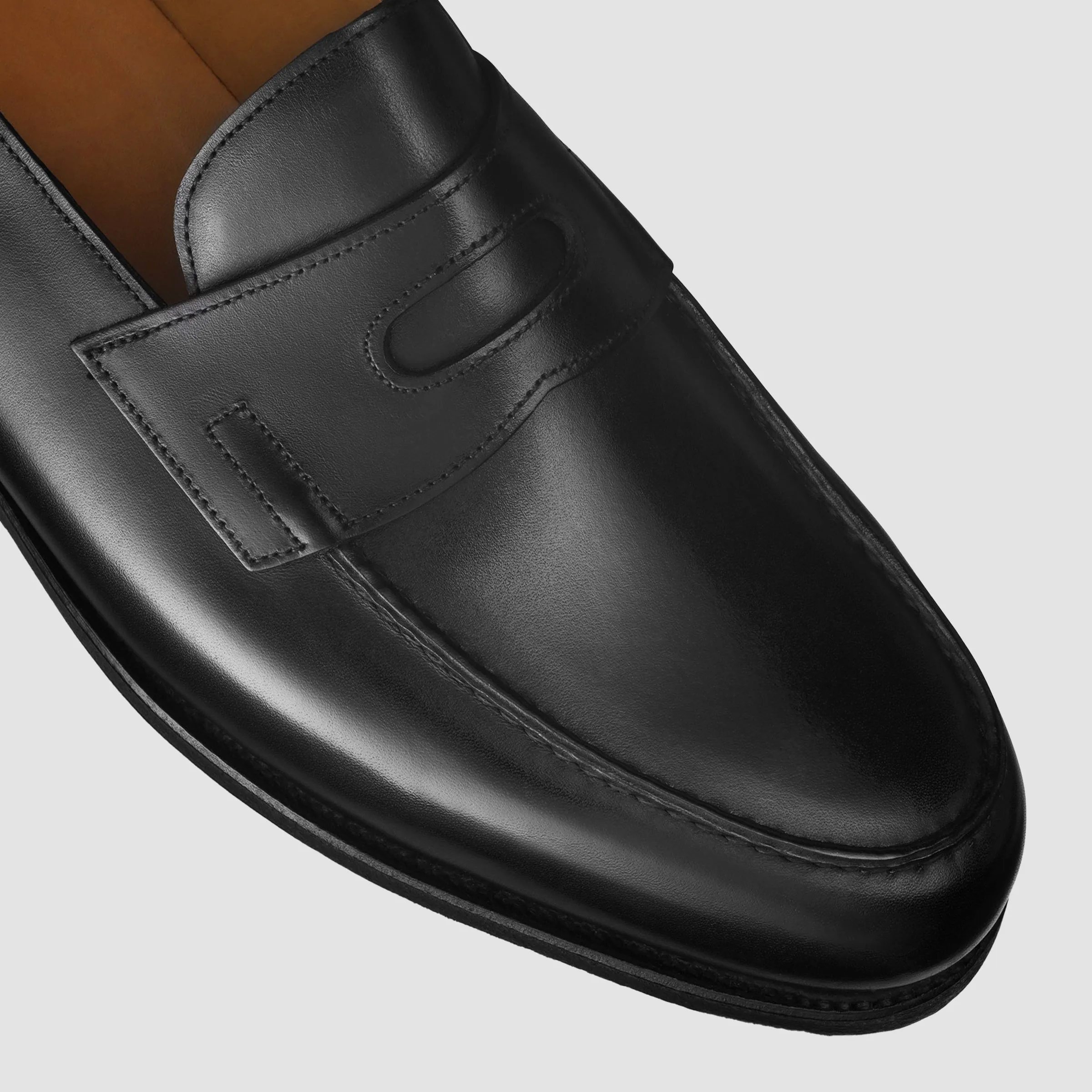 Lopez, Black Calf, Leather Sole