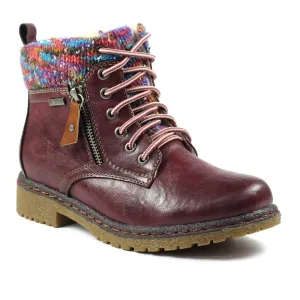 Lunar Hiker Boot Jalapeno BURGUNDY GLB099 Waterproof with zip