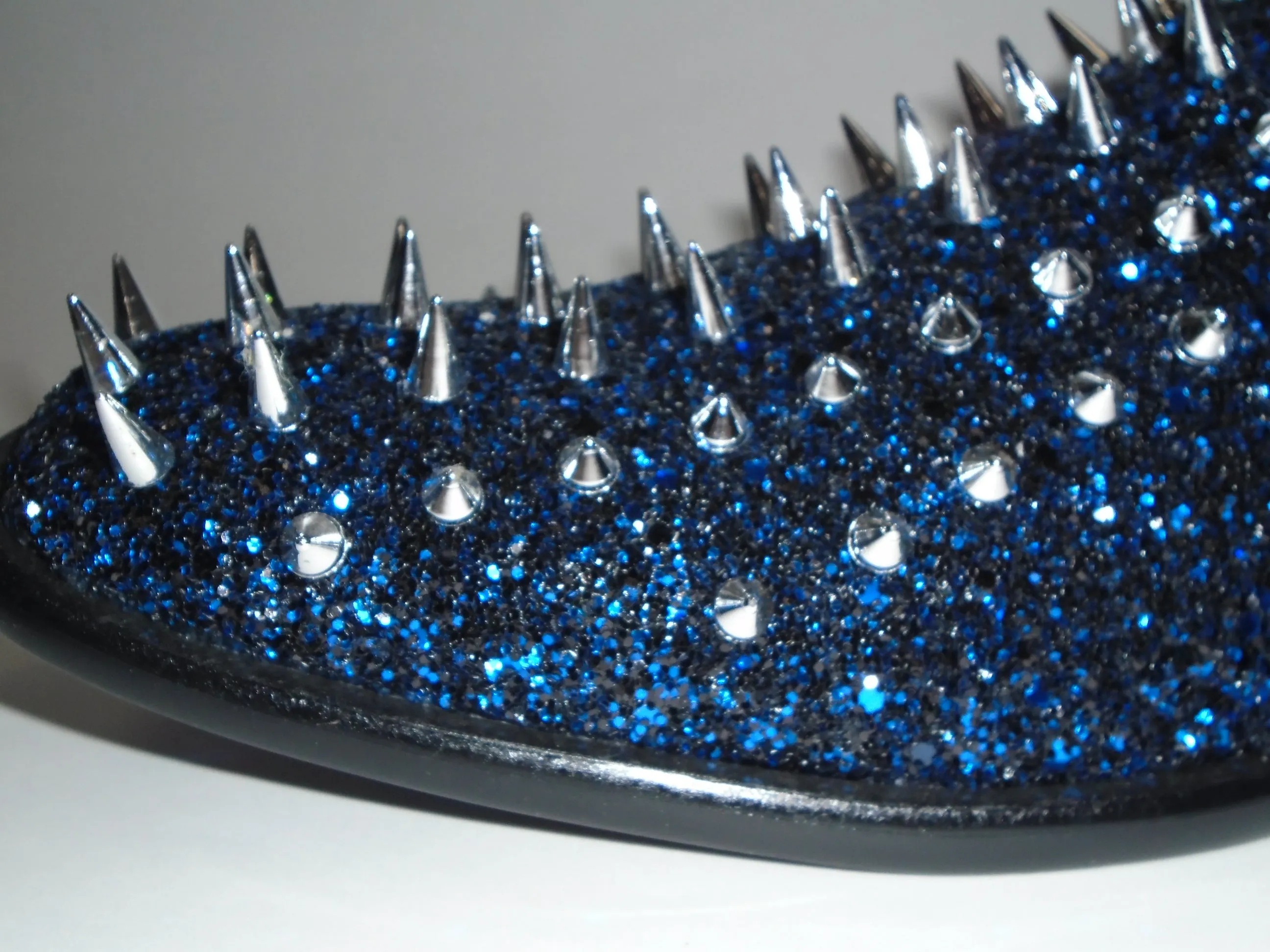 Mens Royal Blue Multi Glitter Ultra Spike Dress Loafers Shoes After Midnight 6788 S