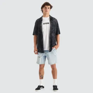 NENA AND PASADENA Selector Relaxed Short Sleeve Shirt - Black Print