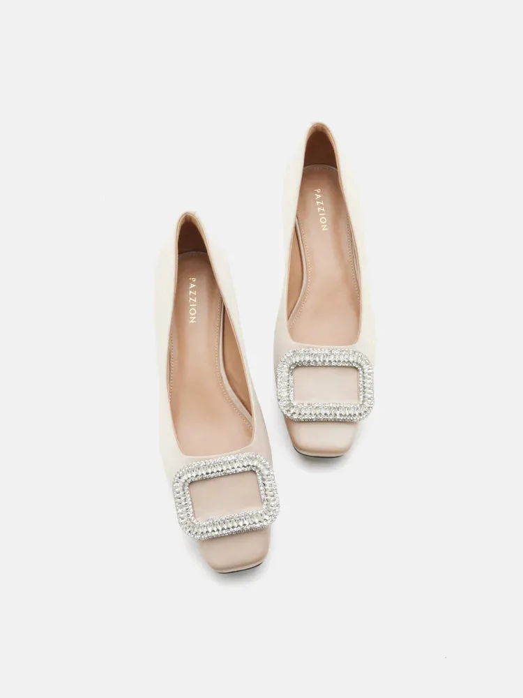Olea Crystal Embellished Buckle Heels