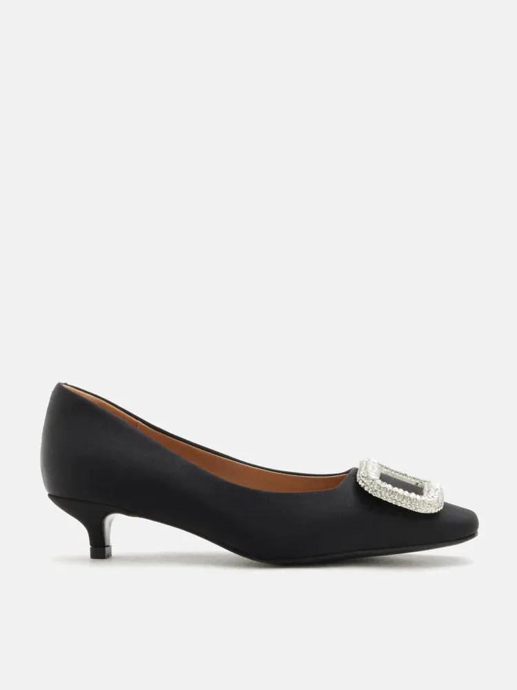 Olea Crystal Embellished Buckle Heels