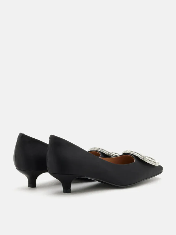 Olea Crystal Embellished Buckle Heels