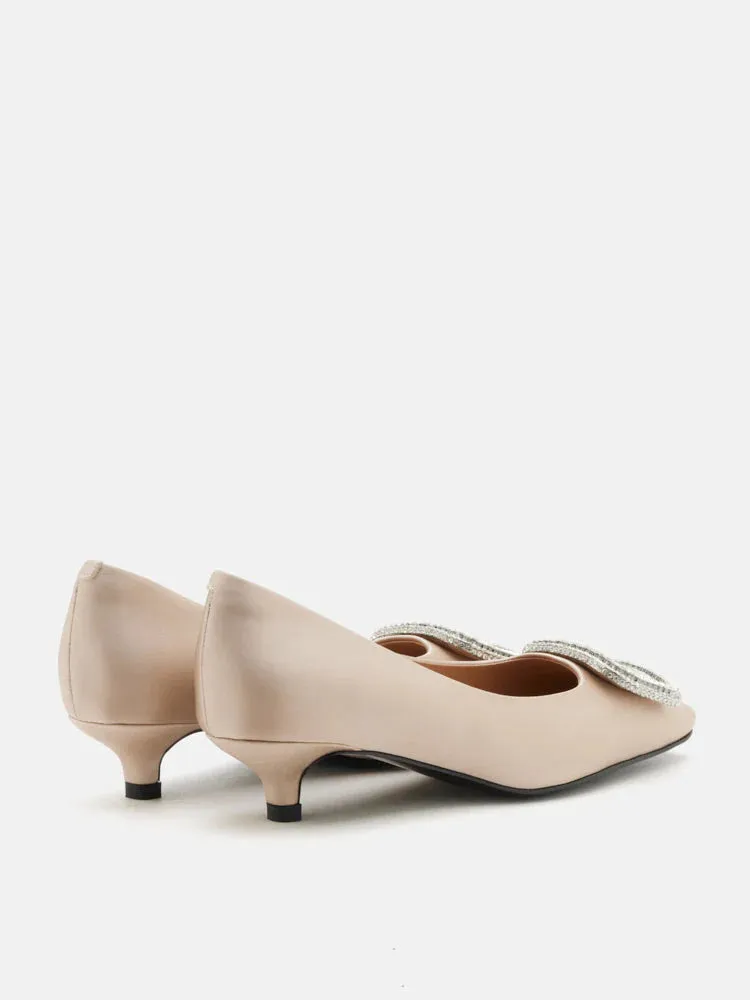 Olea Crystal Embellished Buckle Heels