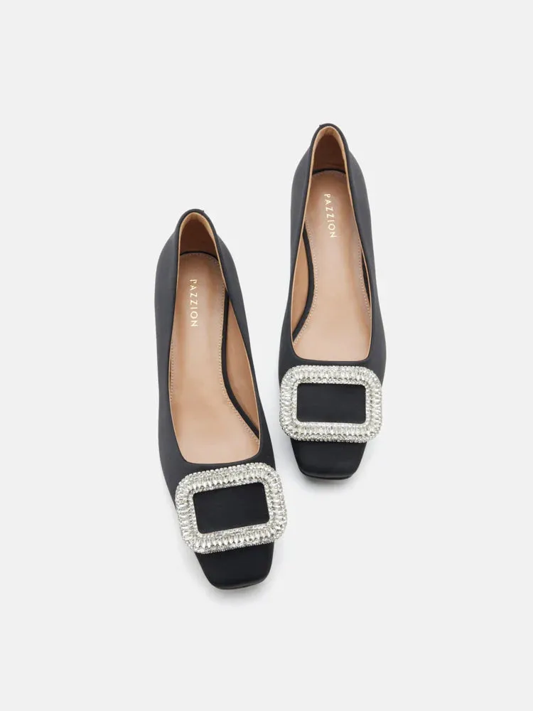 Olea Crystal Embellished Buckle Heels
