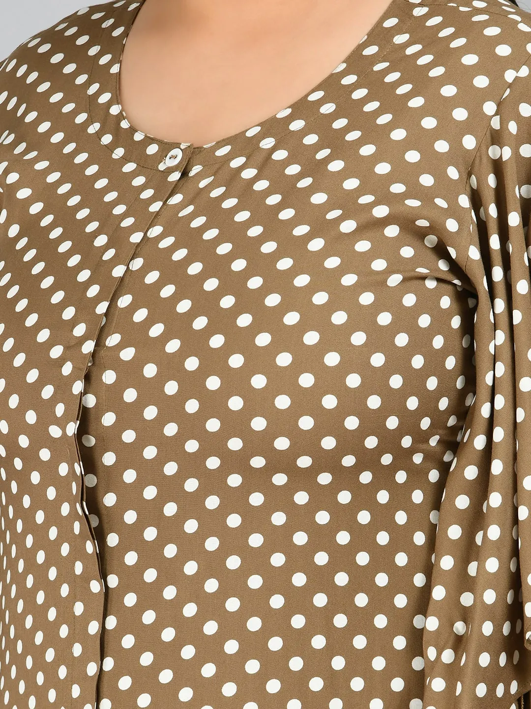 Plus Size Plus Size Polka Dots Dress
