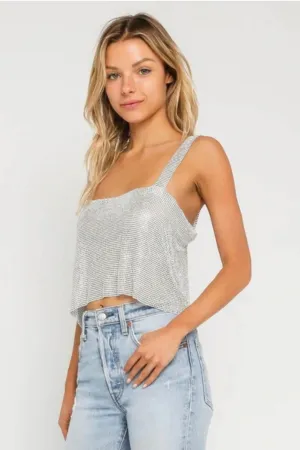 SIMI SPARKLE CHAIN CROP TOP