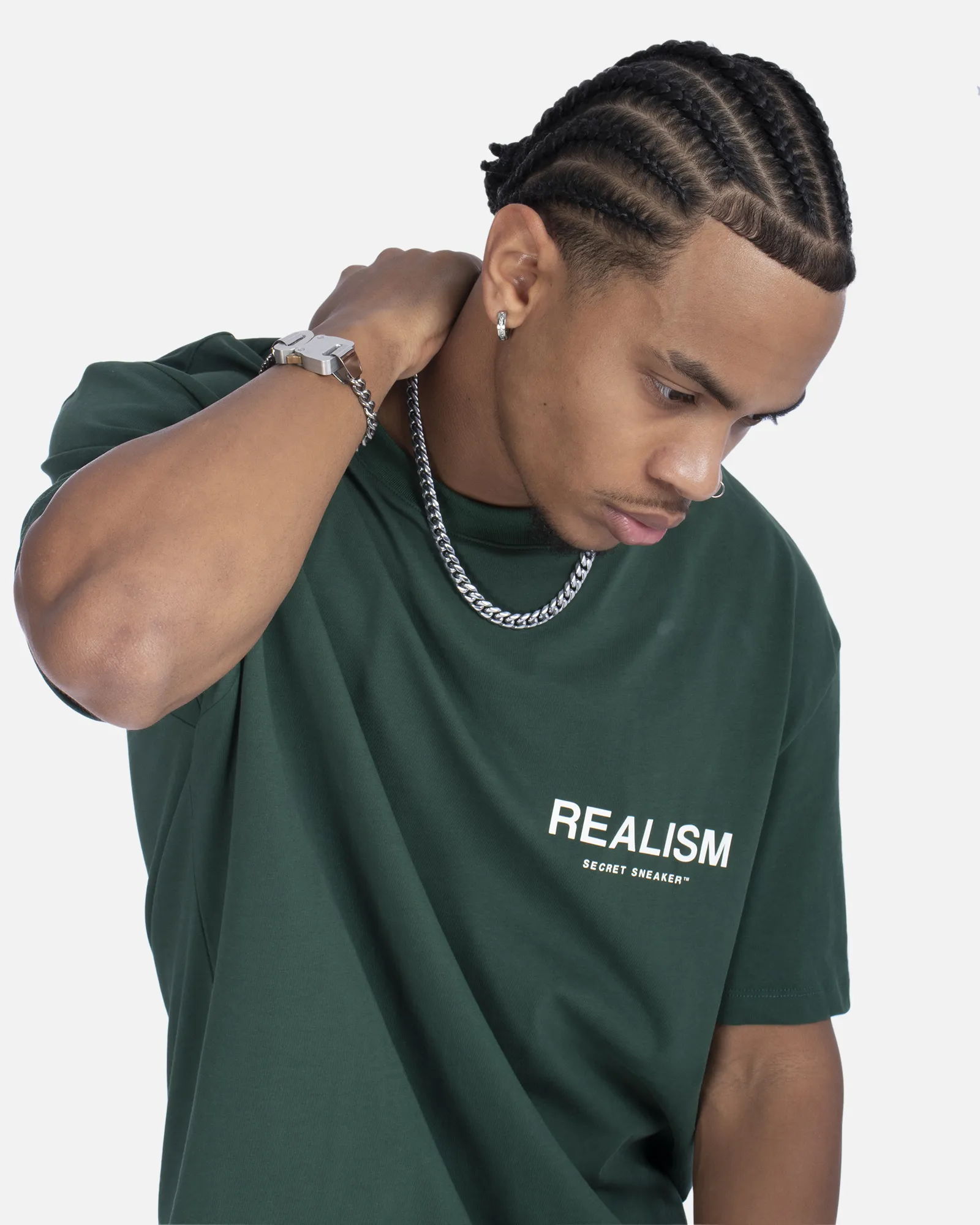 SSS REALISM BACK LOGO TEE PINE GREEN