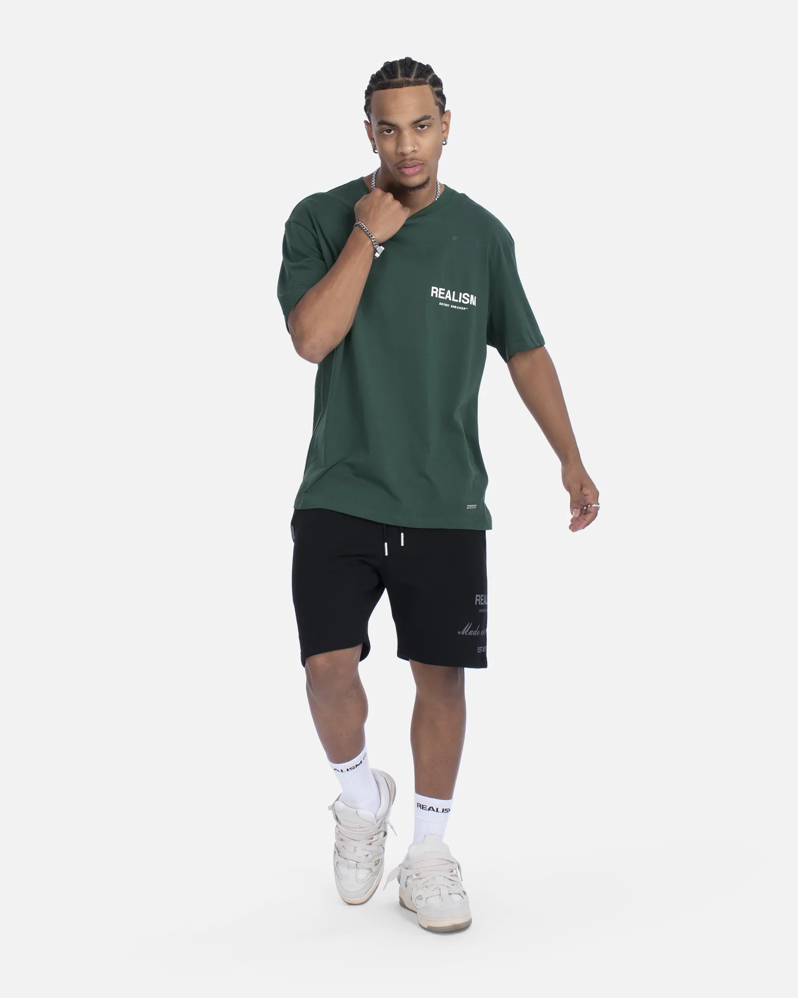 SSS REALISM BACK LOGO TEE PINE GREEN