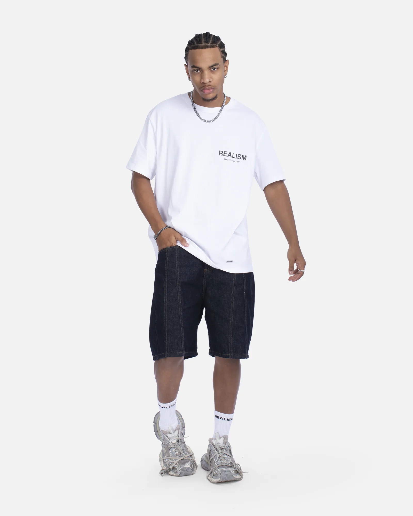 SSS REALISM BACK LOGO TEE WHITE