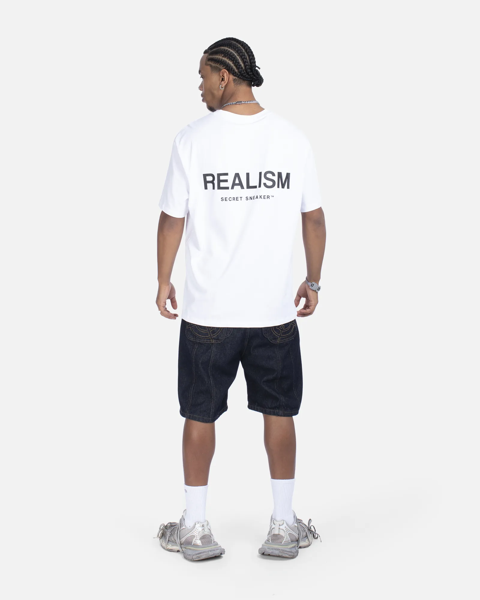 SSS REALISM BACK LOGO TEE WHITE