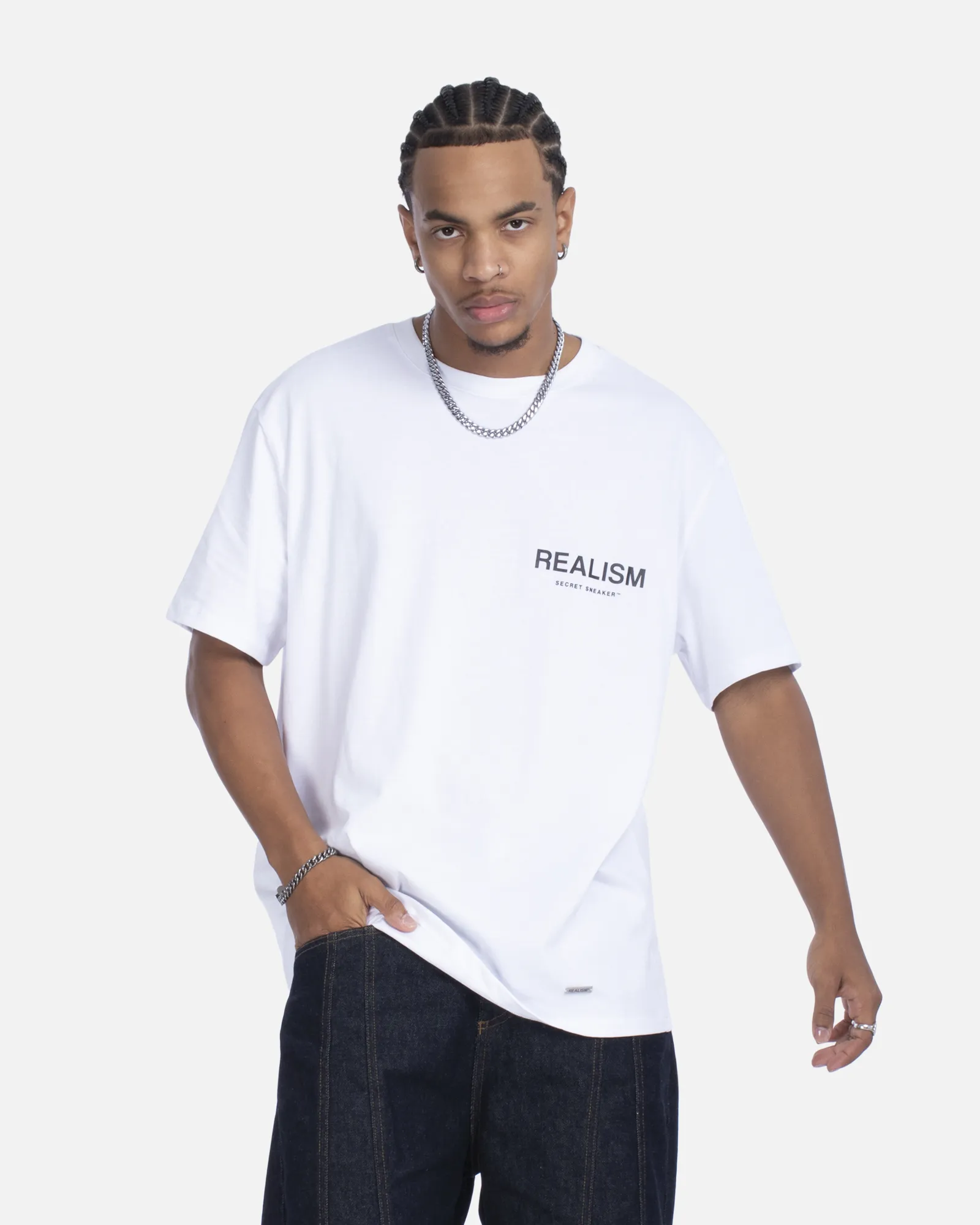 SSS REALISM BACK LOGO TEE WHITE