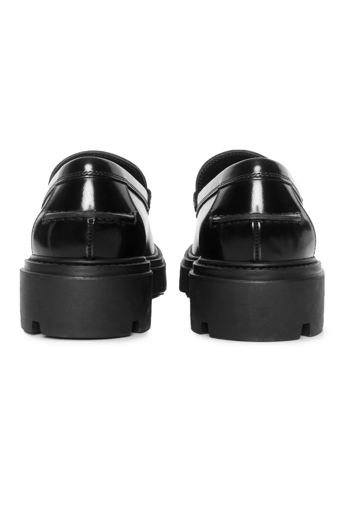 Tod's Men's Size 6 Mocassino Gomma Pesante Glossed Leather Loafers