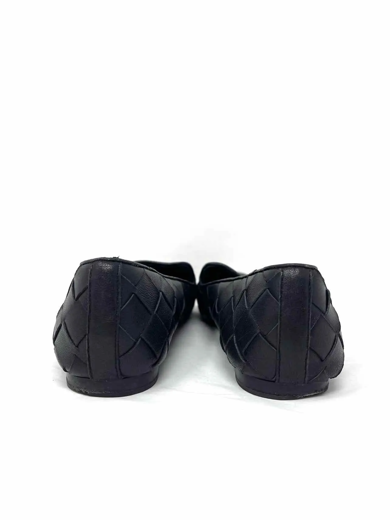 Veronica Beard Size 8? Black Woven Leather AS IS Shoes Loafers