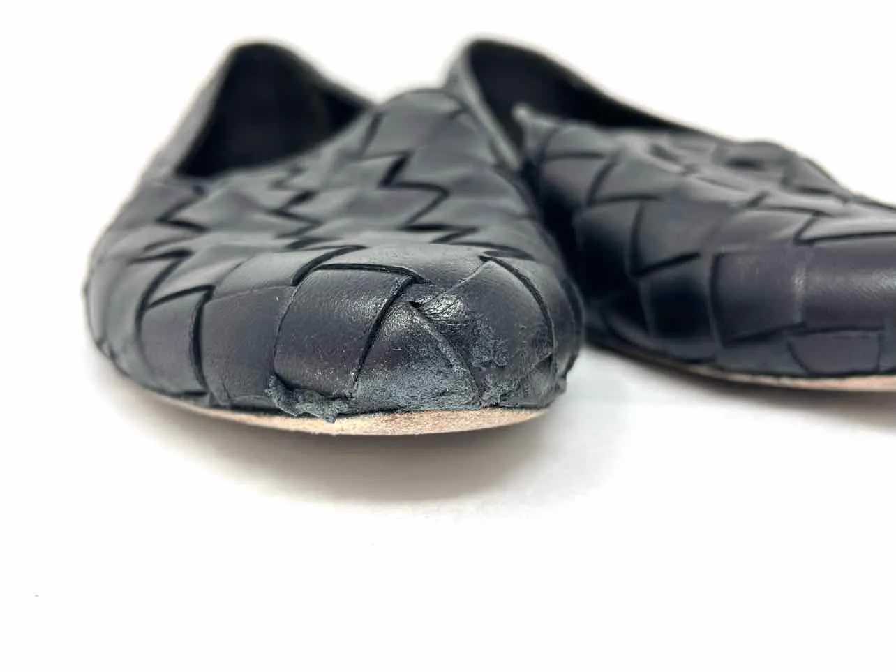 Veronica Beard Size 8? Black Woven Leather AS IS Shoes Loafers