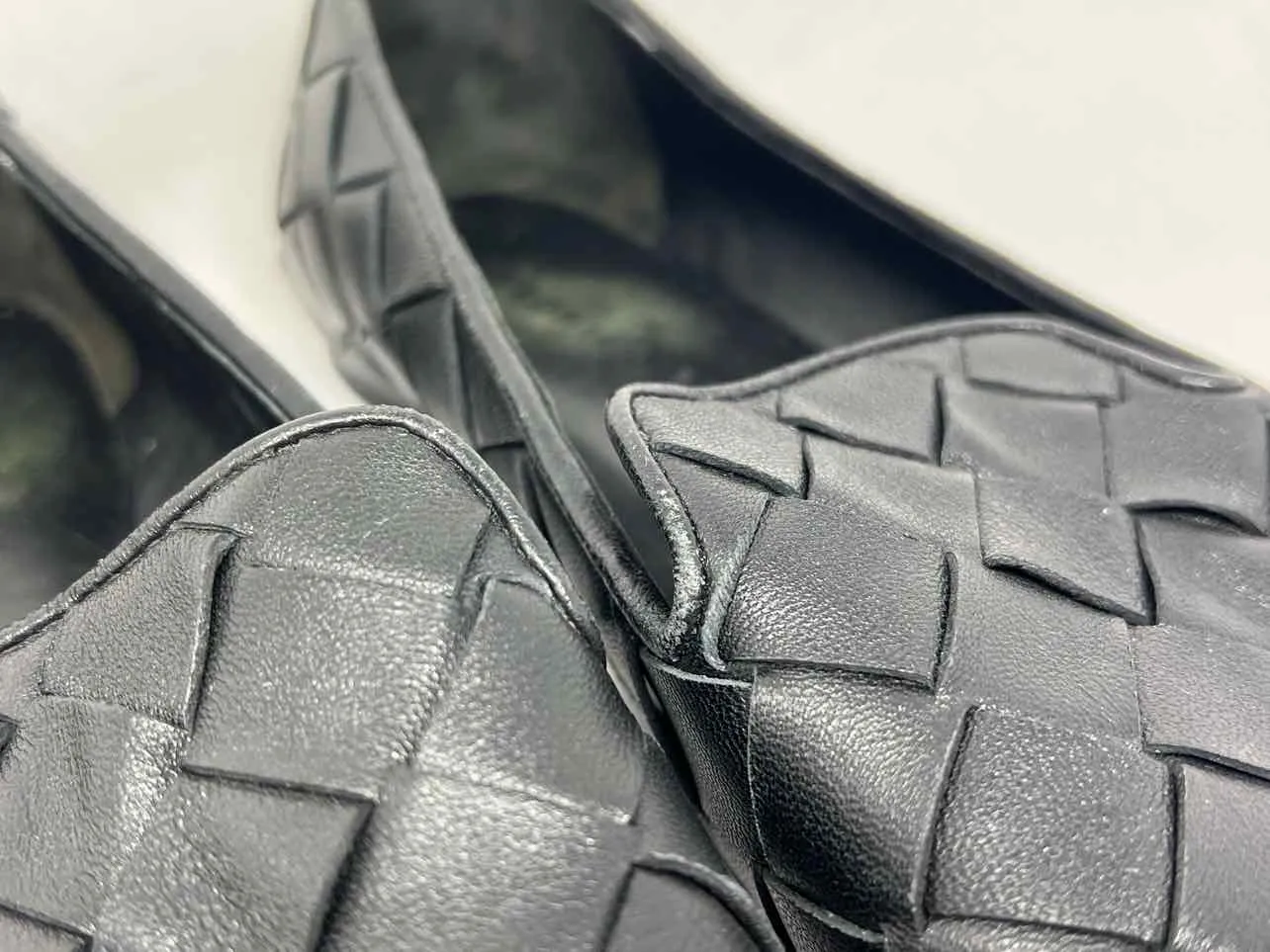 Veronica Beard Size 8? Black Woven Leather AS IS Shoes Loafers
