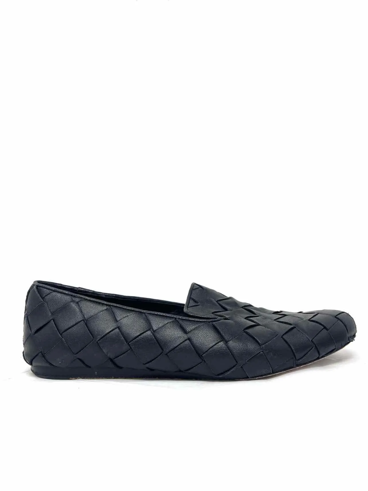 Veronica Beard Size 8? Black Woven Leather AS IS Shoes Loafers