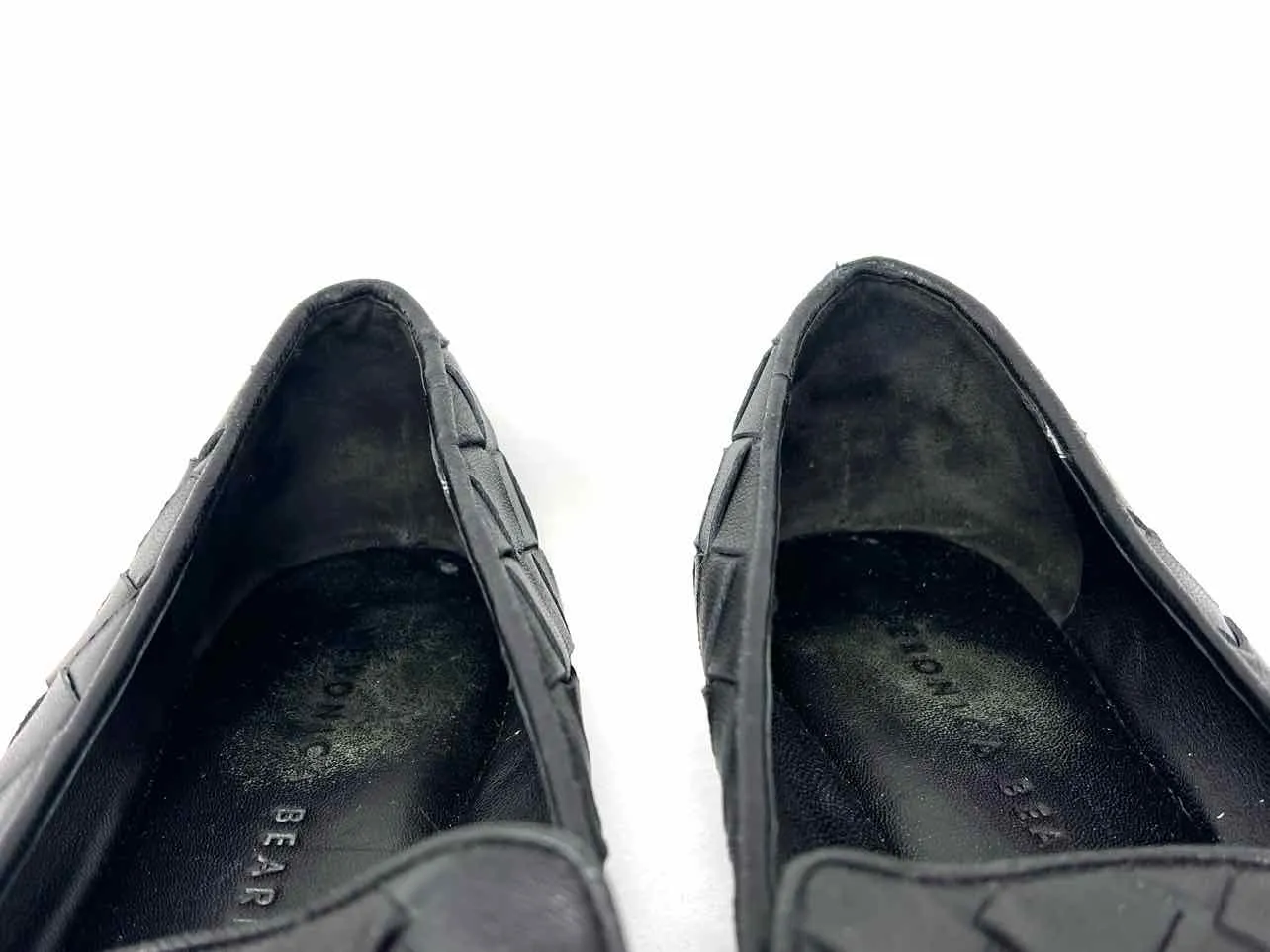 Veronica Beard Size 8? Black Woven Leather AS IS Shoes Loafers