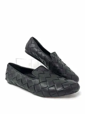 Veronica Beard Size 8? Black Woven Leather AS IS Shoes Loafers