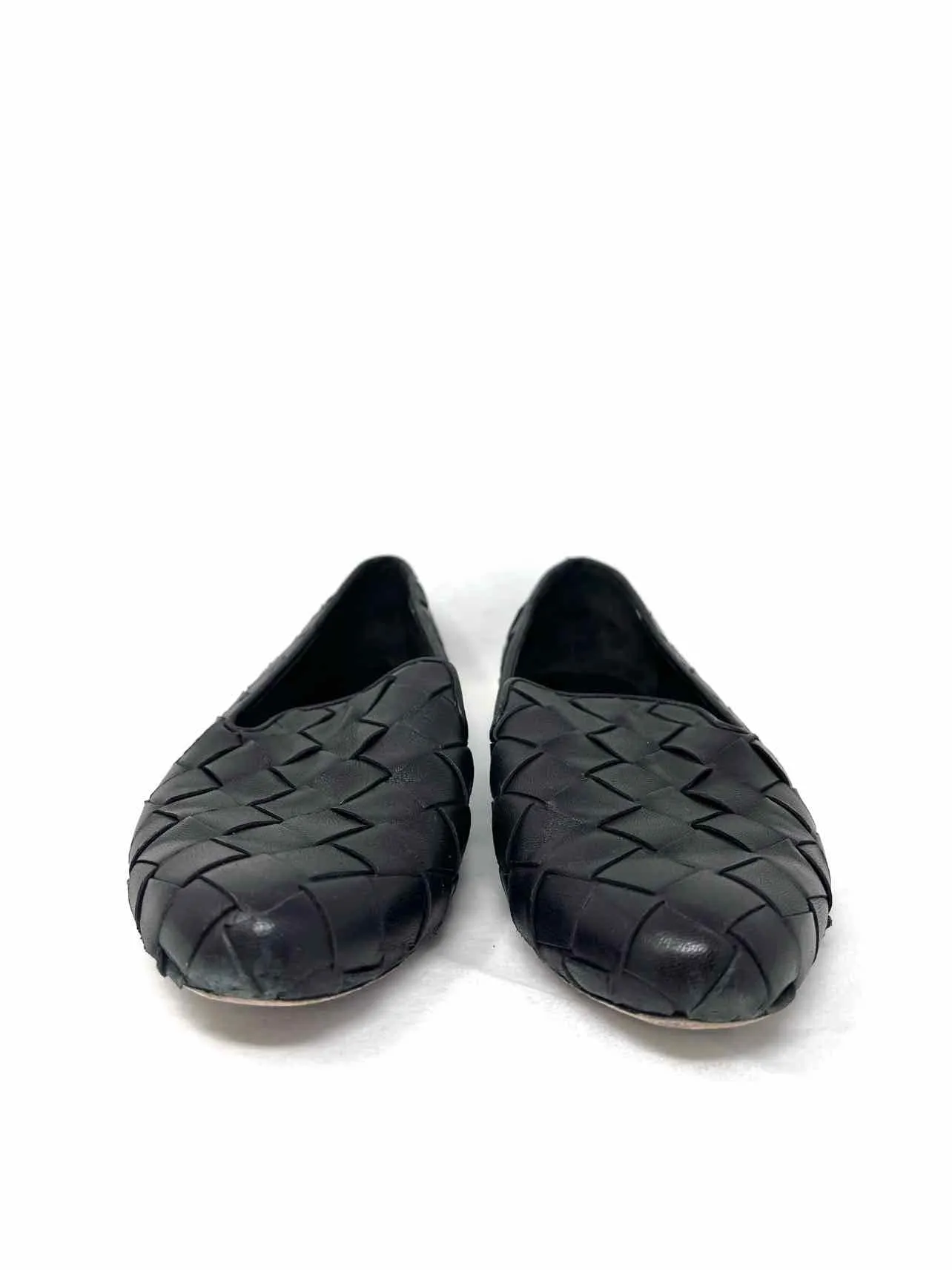 Veronica Beard Size 8? Black Woven Leather AS IS Shoes Loafers